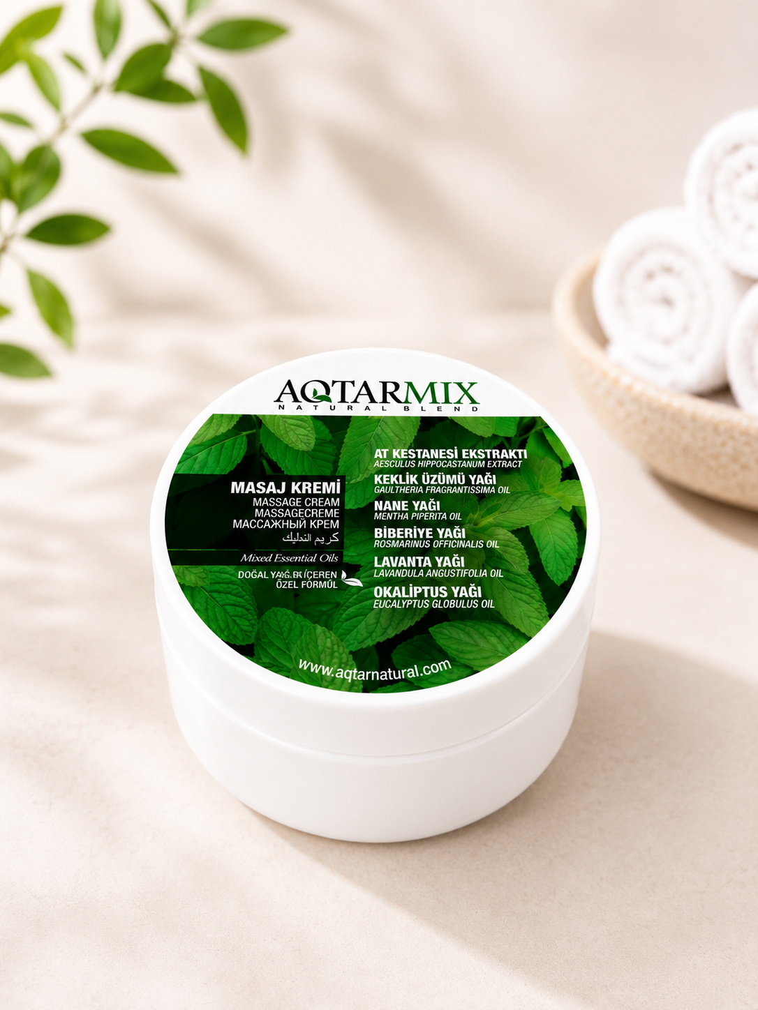 masaj kremi Aqtarmix Masaj Kremi 200 ML - Doğal Yağlar İçeren Özel Formül - Görsel 1