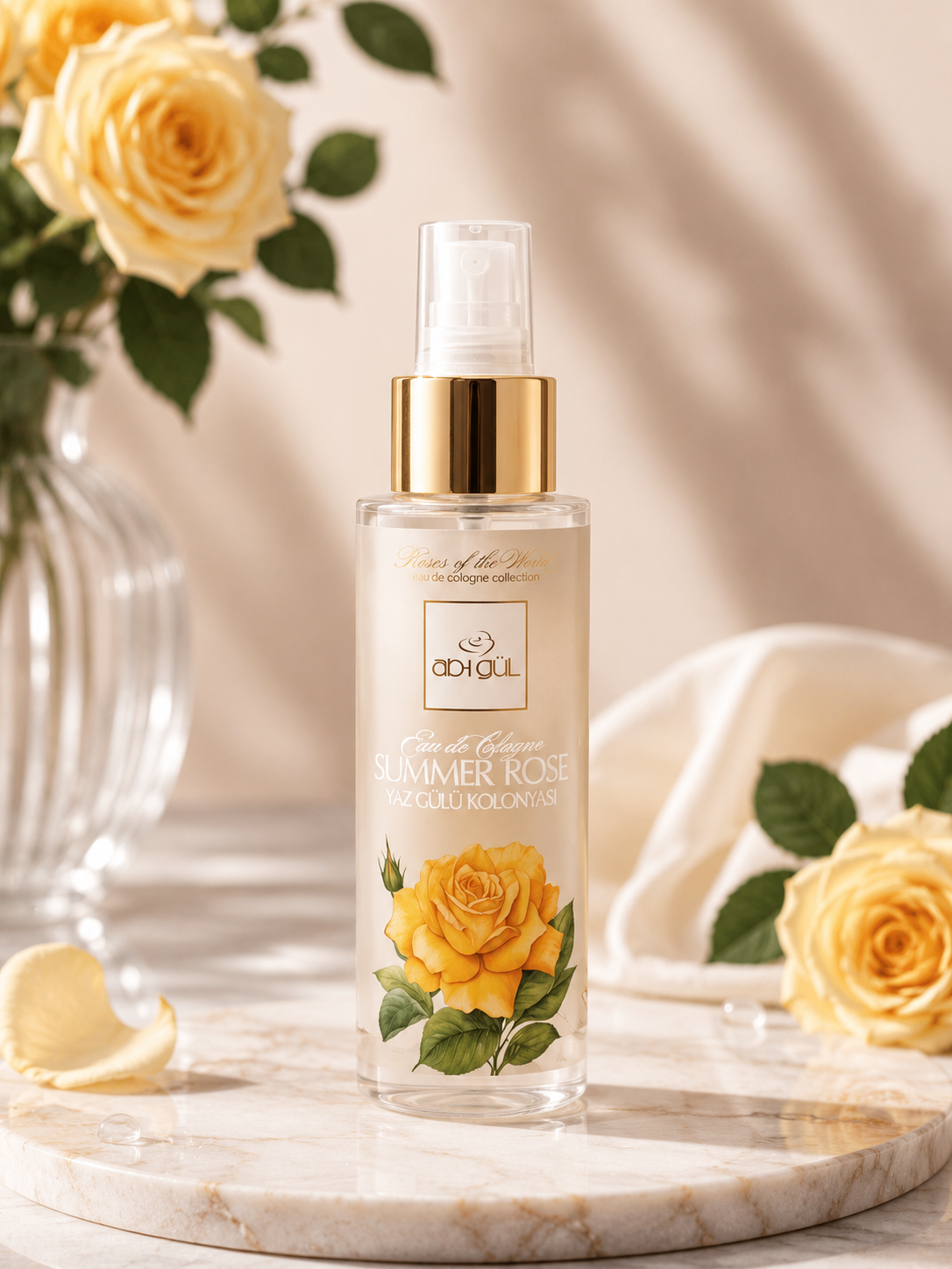 yaz gülü kolonyası şişe Yaz Gülü Kolonyası 75 ML - Görsel 1